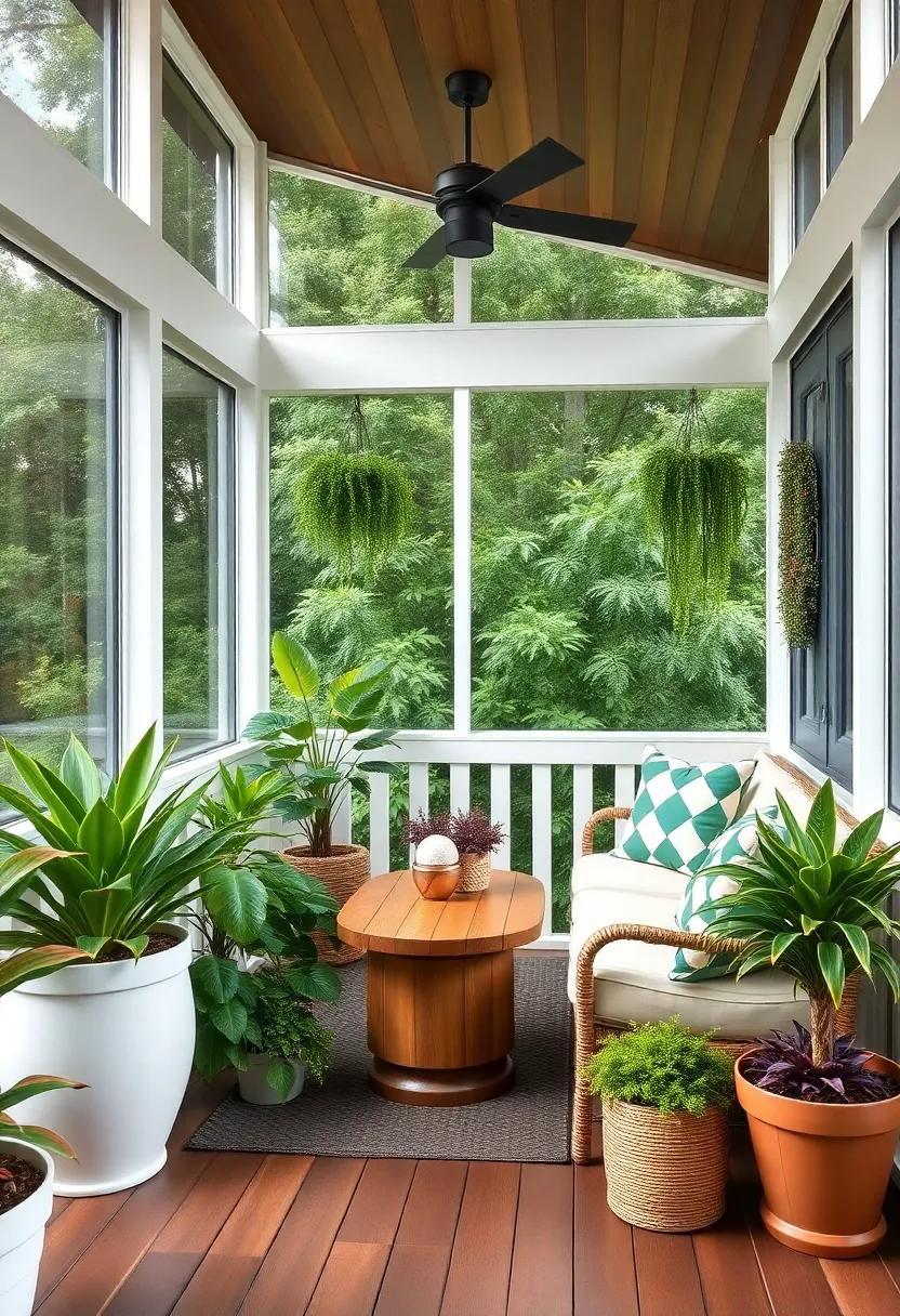 25 Inspiring Ideas for a Cozy Small Screened Porch with Lush Outdoor Plants