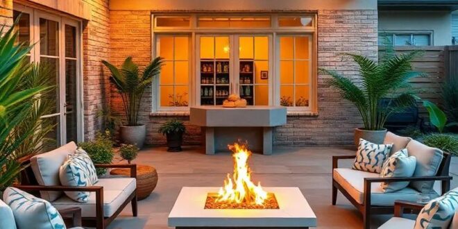 25 Cozy Ideas for Your Patio with Outdoor Fire Pit Seating to Ignite Your Evenings