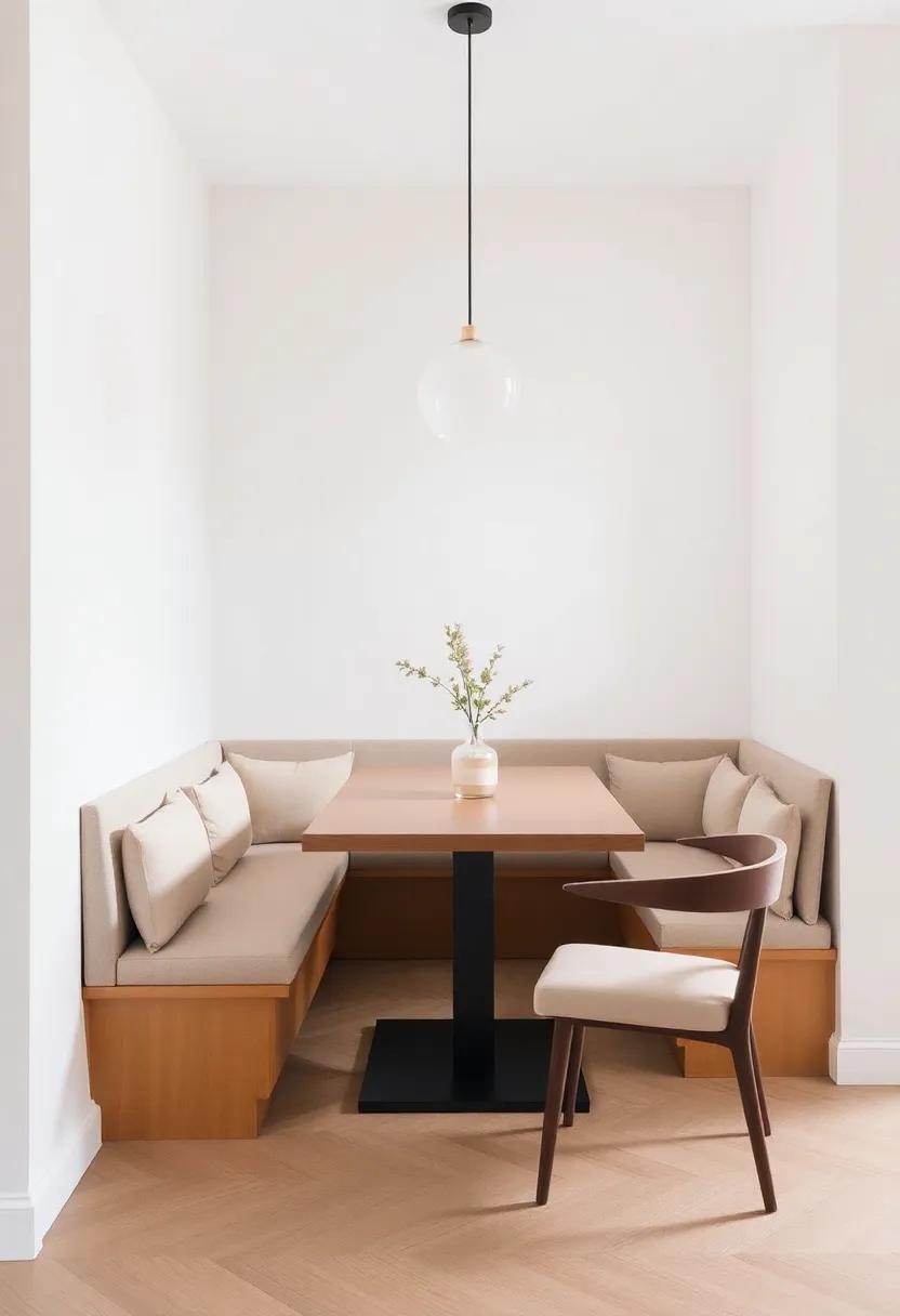 Understated Elegance: ⁣Minimalist Banquette Designs That Complement Modern Homes