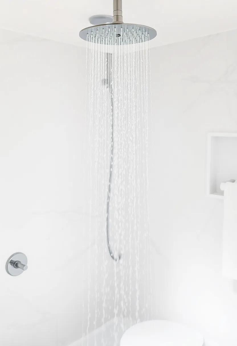 Install a Rain showerhead: ⁣Turn your daily routine into a spa-like experience with a luxurious rain shower that envelops you ‍in a gentle cascade ​of water
