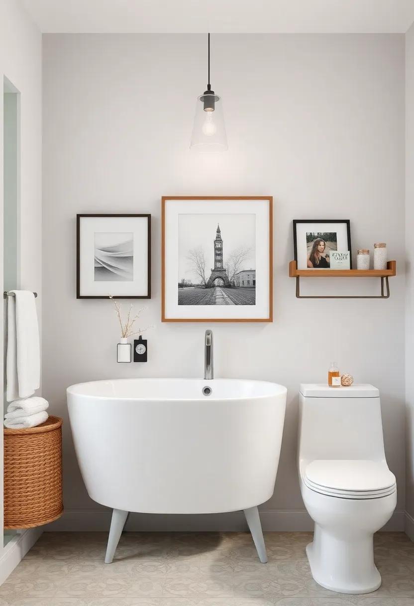 Personalize with Memories: Display framed photos ⁢or mementos that inspire joy and comfort, making your bathroom a space uniquely⁤ yours