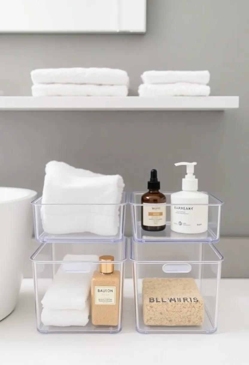 Use Clear ‌Storage Bins: Keep grooming products organized and visible with clear bins,enabling an uncluttered look​ while ensuring easy access