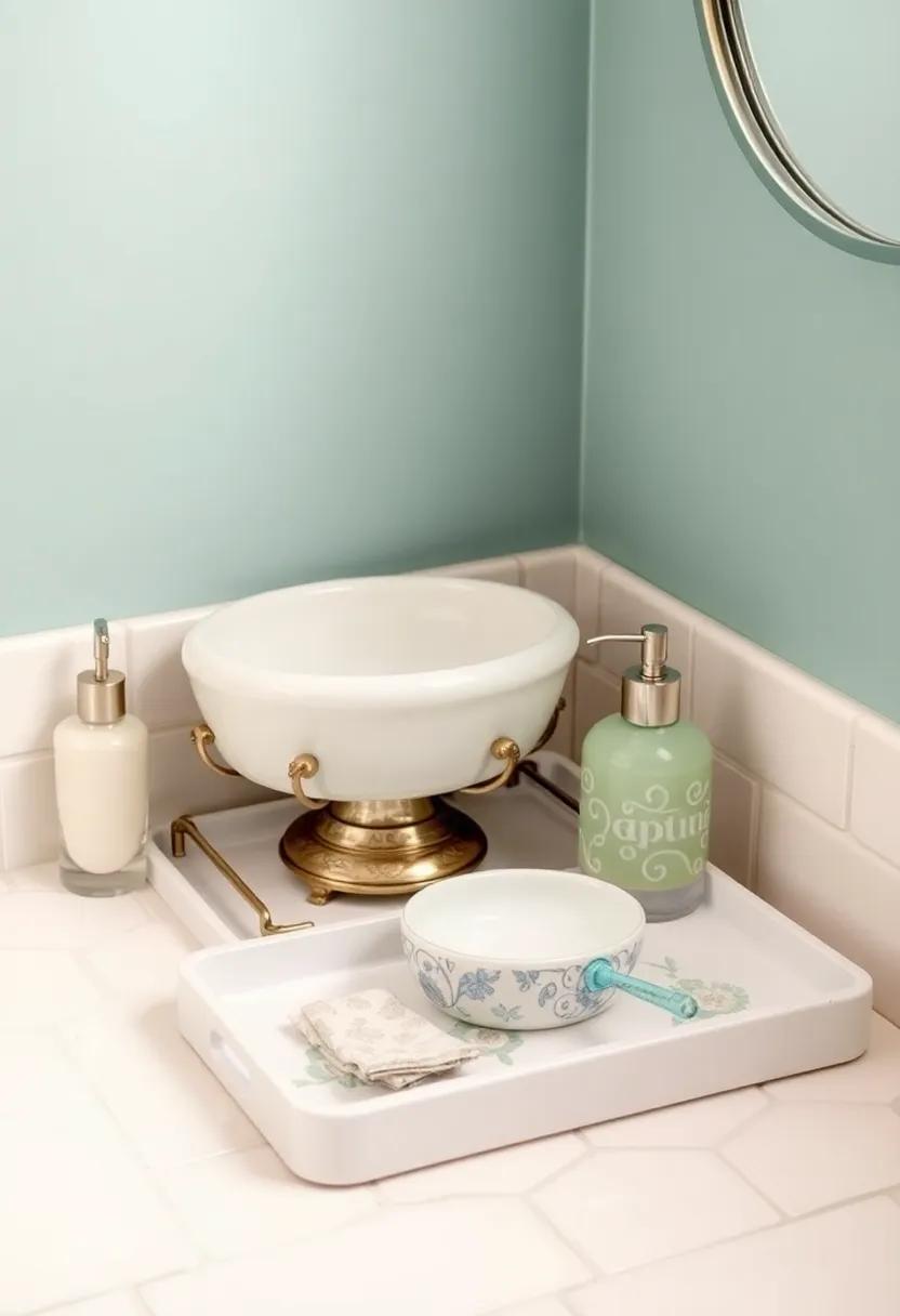 Carefully Curated Collections: Start a collection ‌of vintage bath items like​ soap dispensers, toothbrush ​holders,⁢ and trays to⁤ curate a⁣ cohesive ‌look