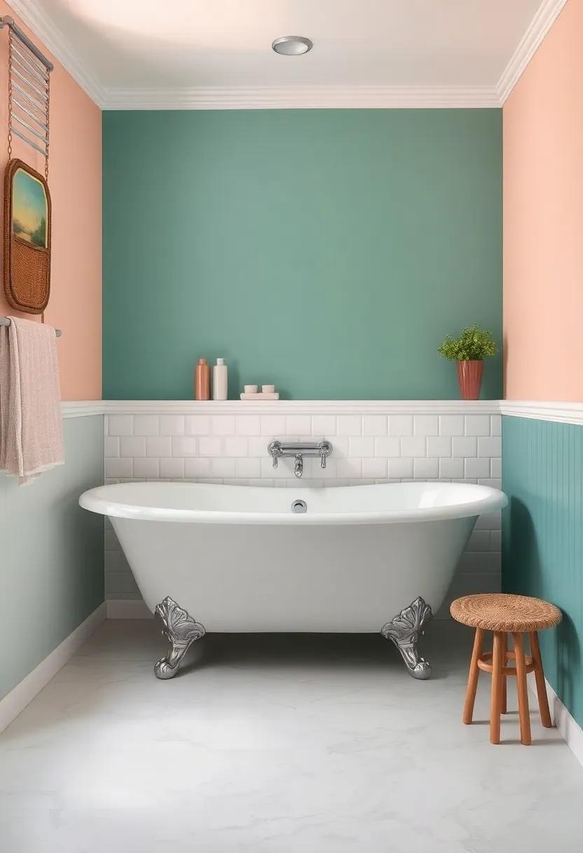 Glossy Enamel bathtubs: Choose a glossy enamel bathtub in bright⁢ white or⁣ pastel colors for a striking ‍throwback to vintage style