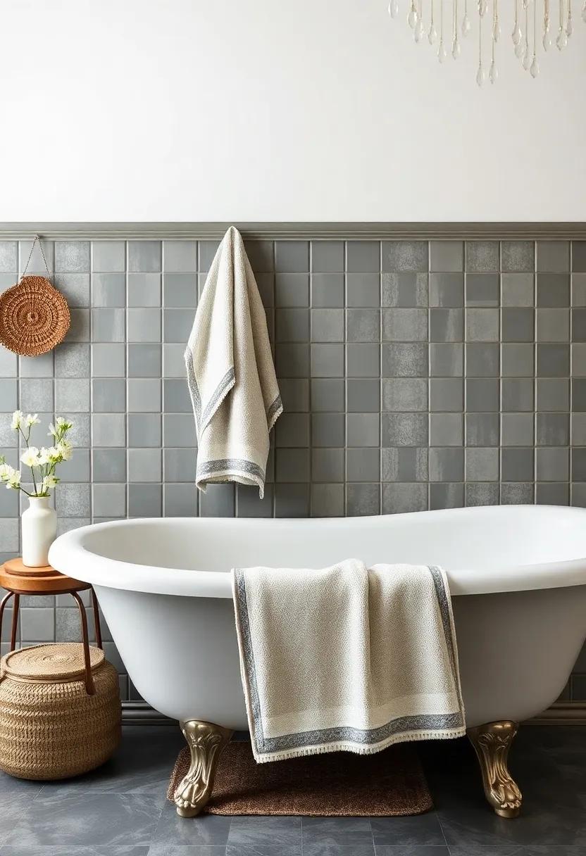 Old-fashioned Linens: discover the beauty of vintage-style towels and bath ‌mats that add softness and ⁣subtle prints to your decor