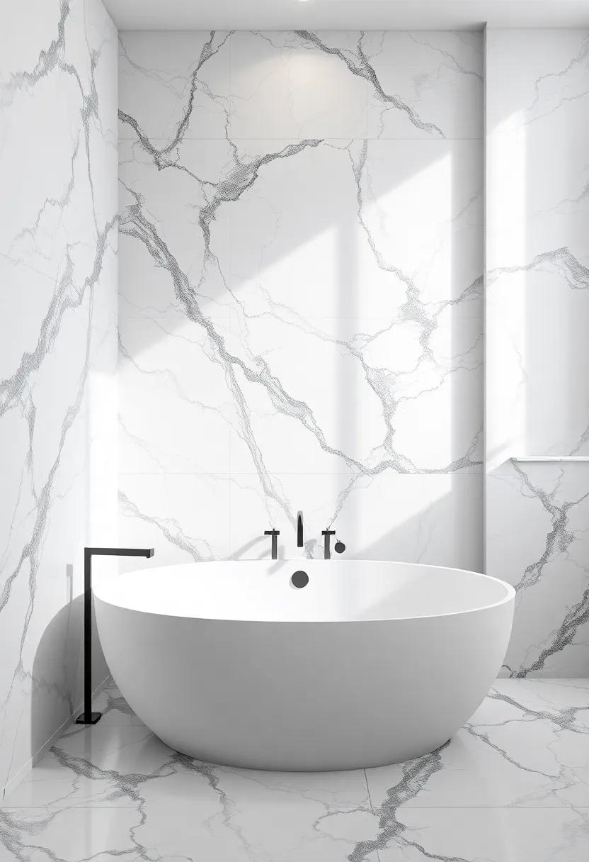 Luxurious Marble Patterns To Create A Serene Atmosphere In Your Tub Area