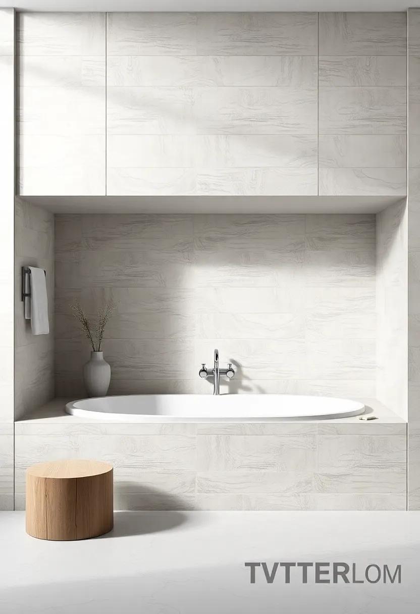 Layered Tile⁤ Designs That Create A Multi-Dimensional Effect⁢ Around The Tub