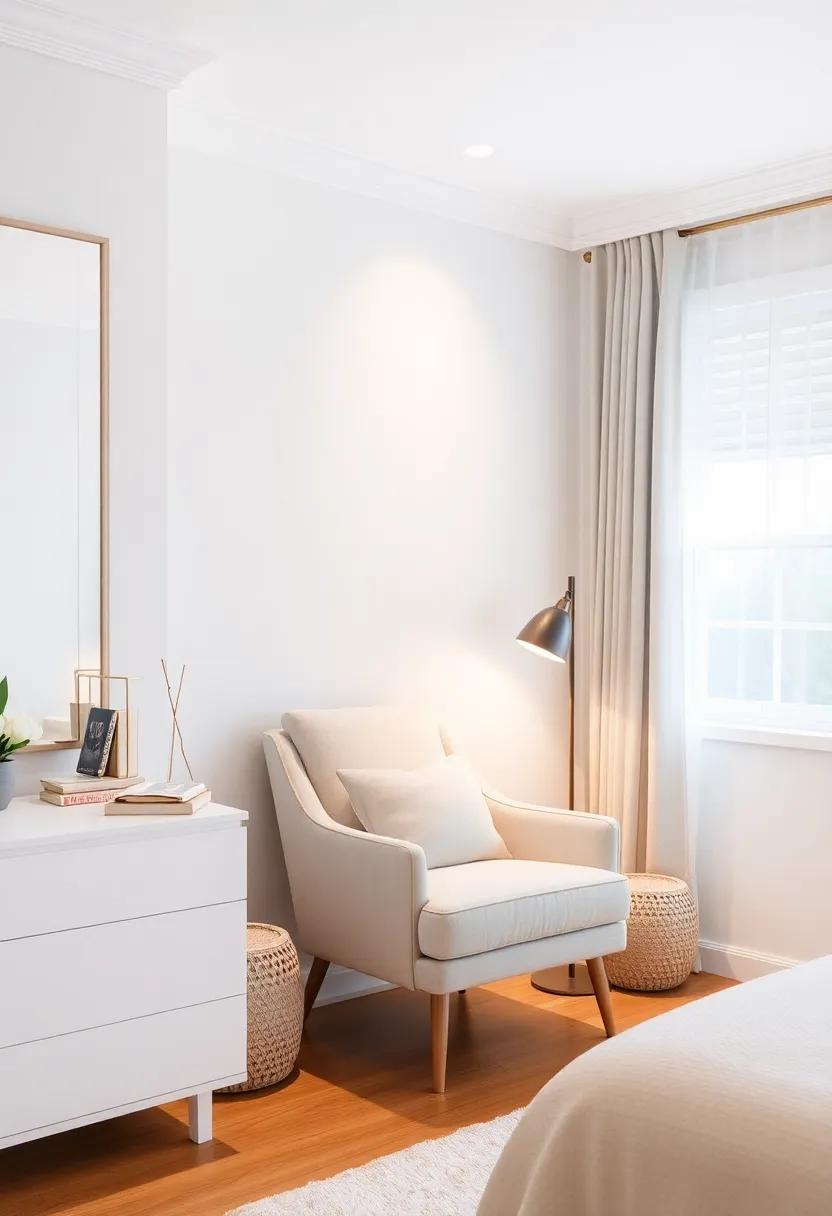 Cozy Reading Nook: Create a serene corner in your bedroom with a comfortable chair and soft lighting—perfect for unwinding with a book