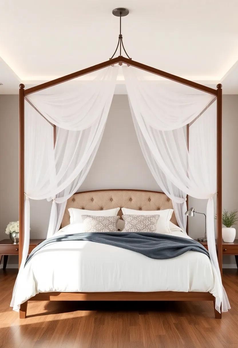 Dreamy Canopy Beds: Transform the ambiance of your room with a canopy bed that invites you to relaxation and whimsy