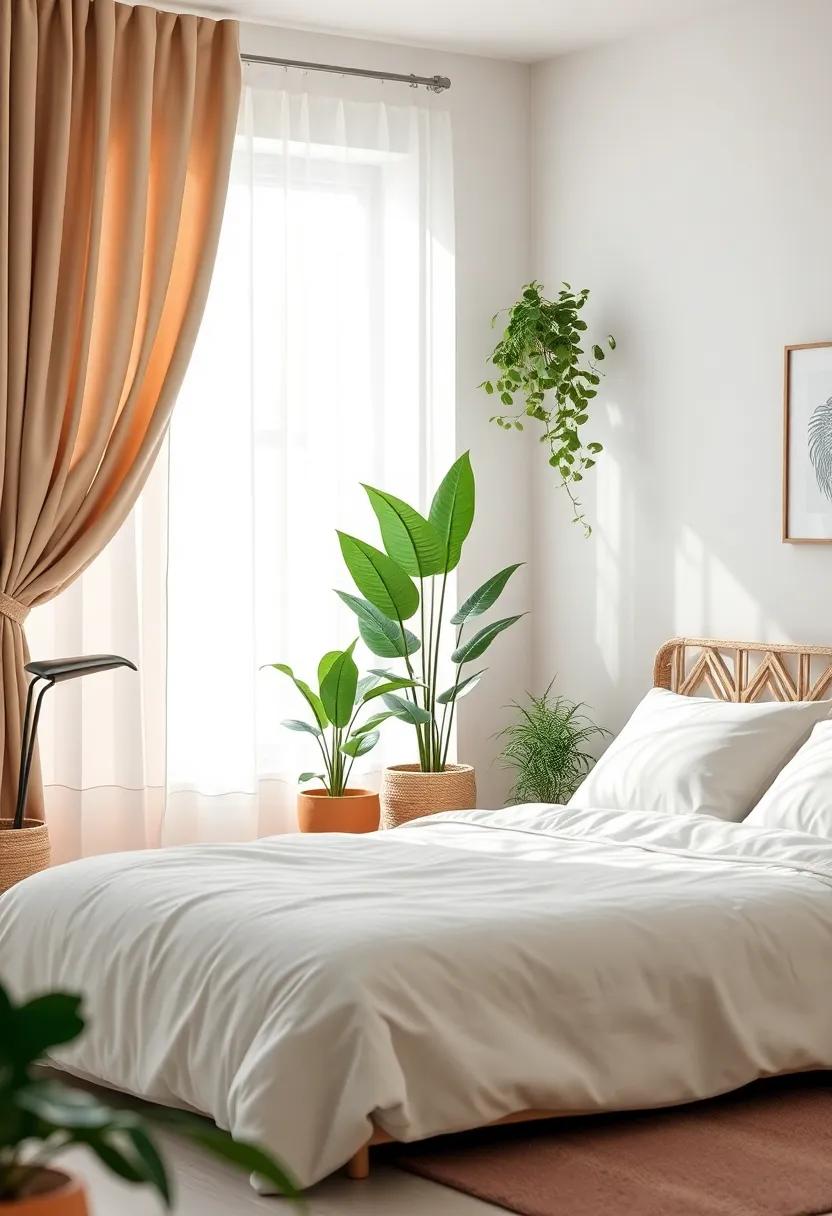 Indoor Plants: Breathe life into your bedroom with indoor plants that purify the air and provide calming vibes