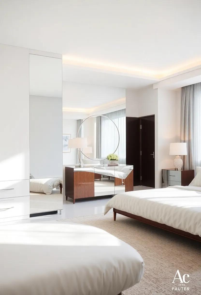 Mirrored Furniture: Discover the magic of mirrored surfaces that reflect light and create an illusion of a larger space