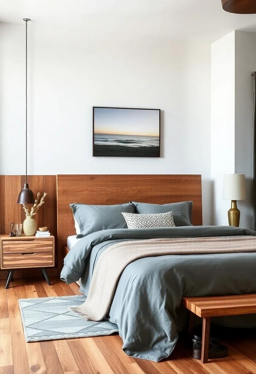 Rustic Wood Accents: Incorporate rustic wood elements that bring warmth and an organic feel, pairing beautifully with modern decor