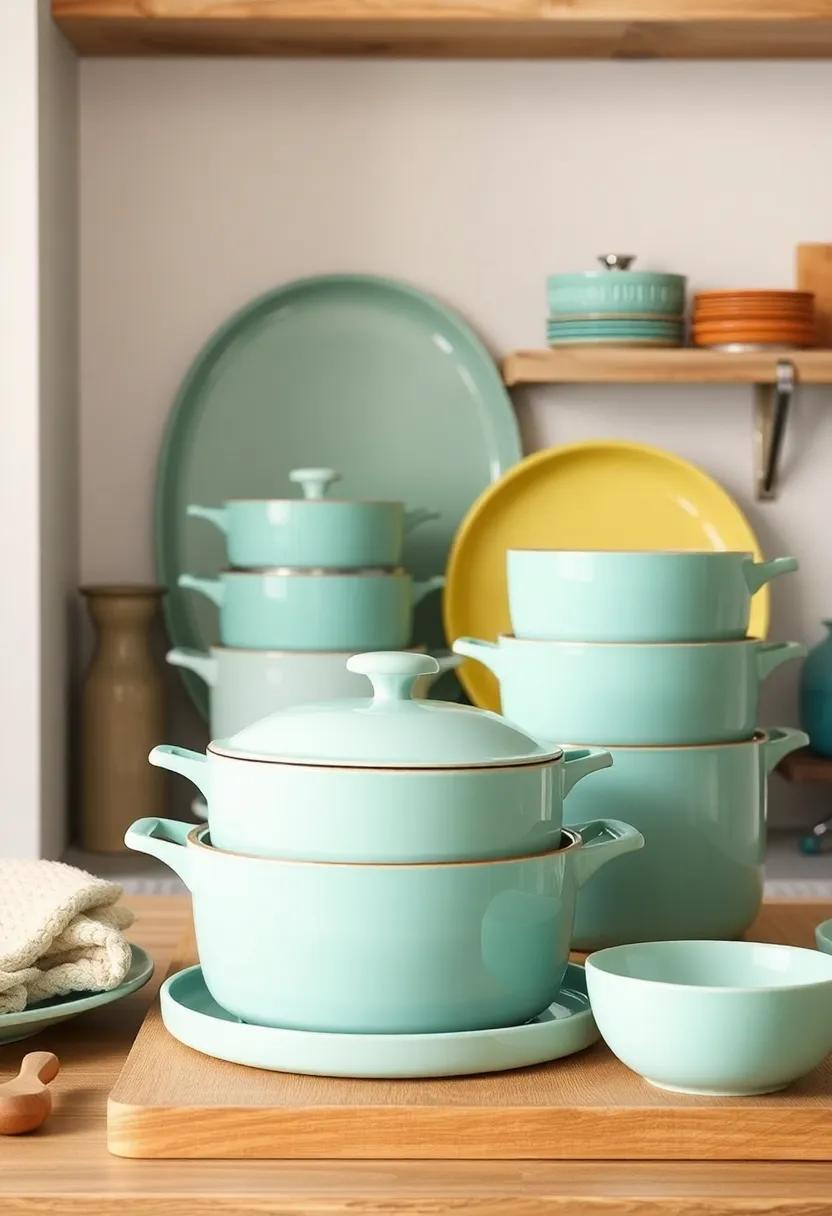 Colorful Cookware: Invest in vibrant, beach-colored cookware and serving pieces⁢ that make cooking feel like a vacation retreat