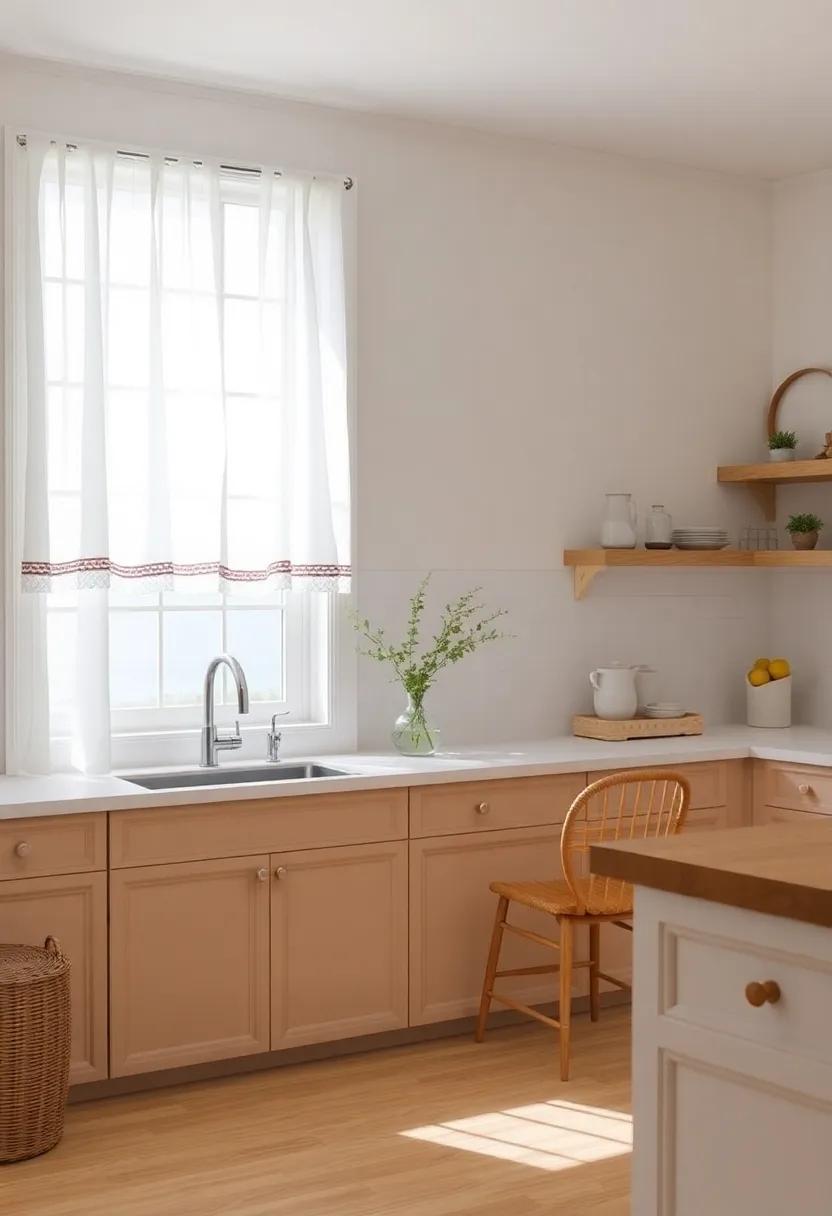 Light and Airy Window Treatments: Choose sheer curtains or light linen fabrics that let in the sun and mimic the breezy feel of a ‍beachfront cottage