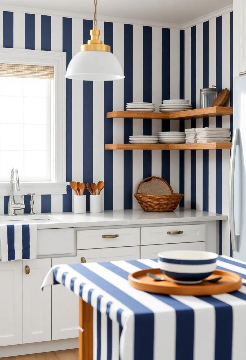 Nautical Stripes: Incorporate classic navy and ⁣white stripes in tablecloths,dishware,or even wallpaper to evoke a crisp coastal vibe