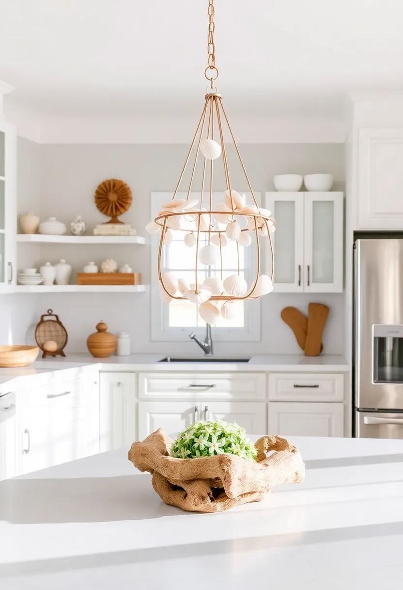Repurposed Beach⁤ Finds: Transform ⁢your‌ beachcombing ⁤treasures into unique kitchen decor, ​such as a seashell chandelier or a driftwood ‍knife rack