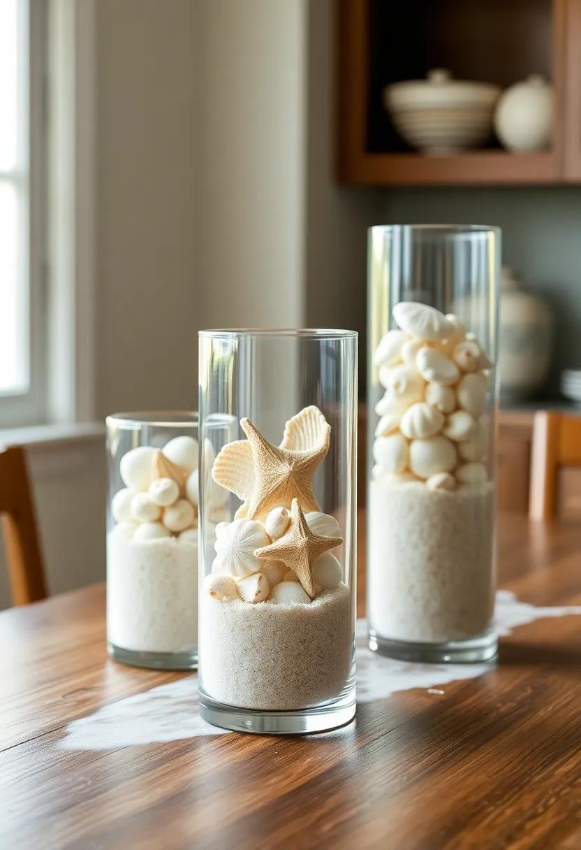Sand-Inspired ⁣Centerpieces:⁤ Create unique centerpieces using sand and seashells in glass ‍containers, encapsulating the serene feel of ⁣the shore