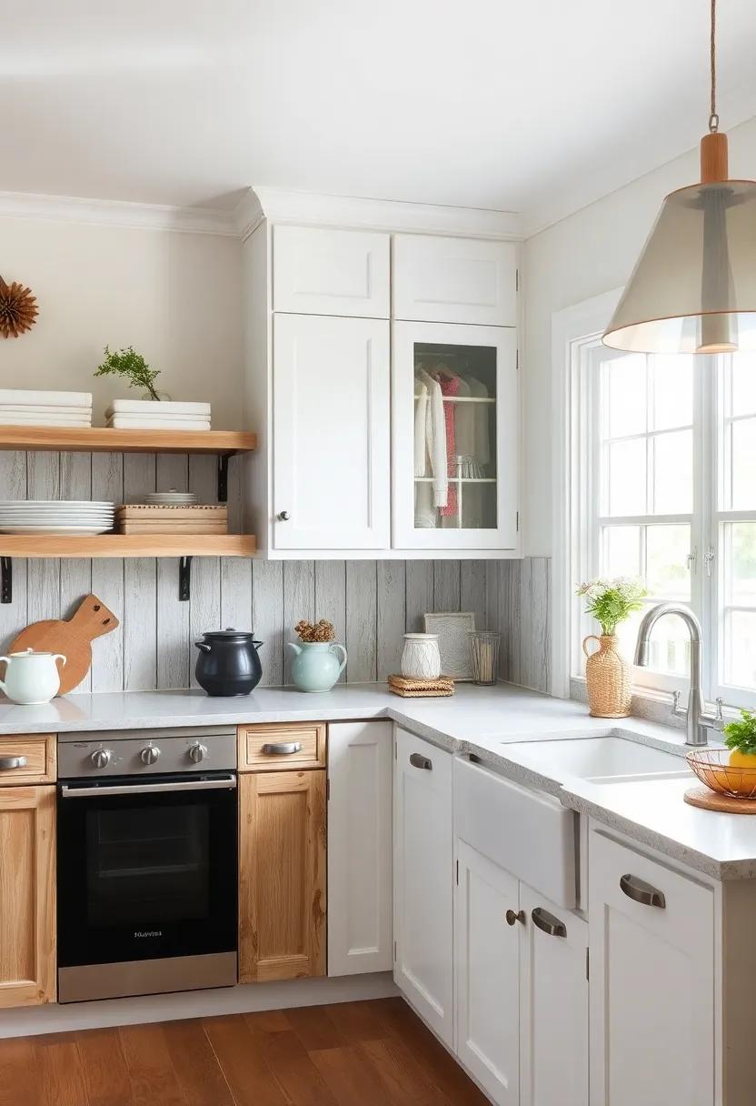 Sun-Faded Textures: Use weathered wood finishes on cabinets or ⁣furniture to give your kitchen the ⁣sun-faded charm of a seaside cottage