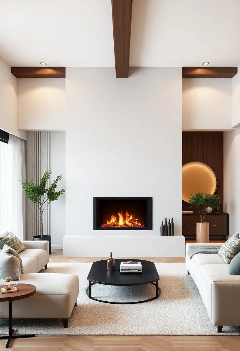 Faux Fireplaces: Design ‌a ⁢faux ⁢fireplace as a central feature that‍ divides spaces while adding warmth and aesthetic ⁢charm