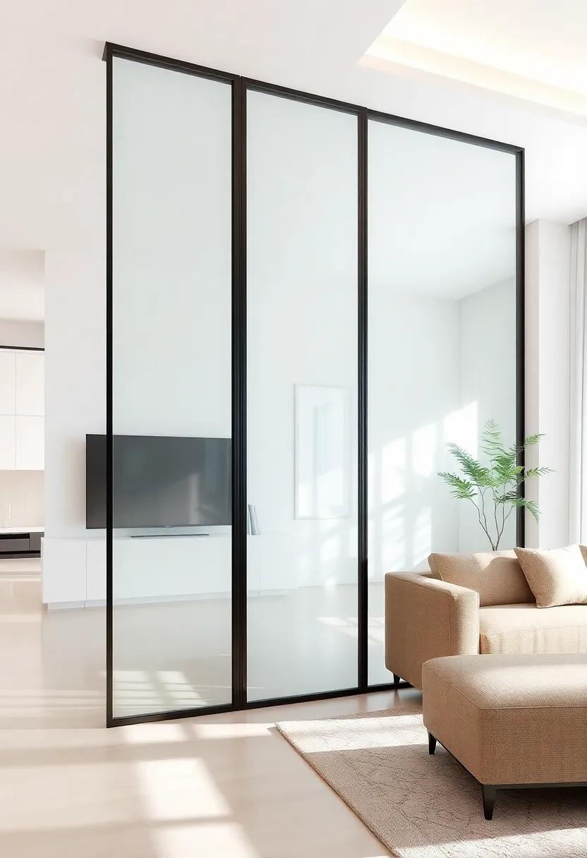 Glass Panels: Implement clear or frosted glass panels ⁢to create an elegant⁤ barrier that maximizes‌ light without sacrificing openness