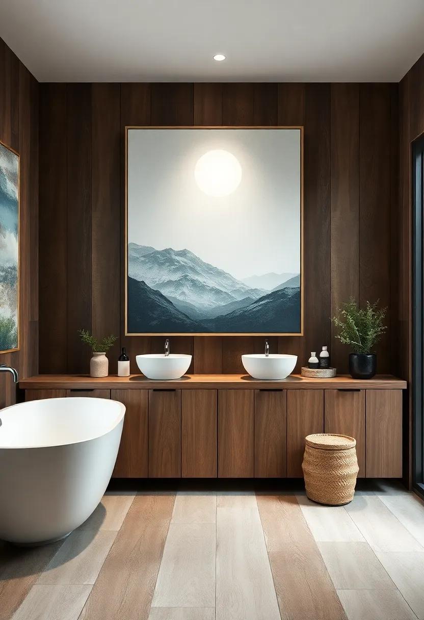 Bold ⁣Wall Art: Showcase large-scale artwork, such as landscape photography or abstract pieces, to bring a contemporary edge to rustic ⁤surroundings