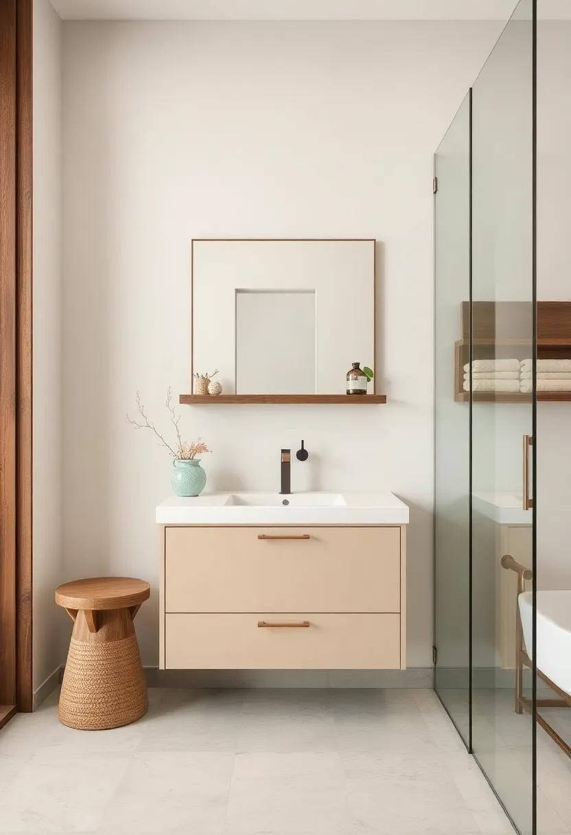 Custom details:​ Consider custom-built pieces,such as handmade storage solutions or unique vanity installations,to add a personal touch