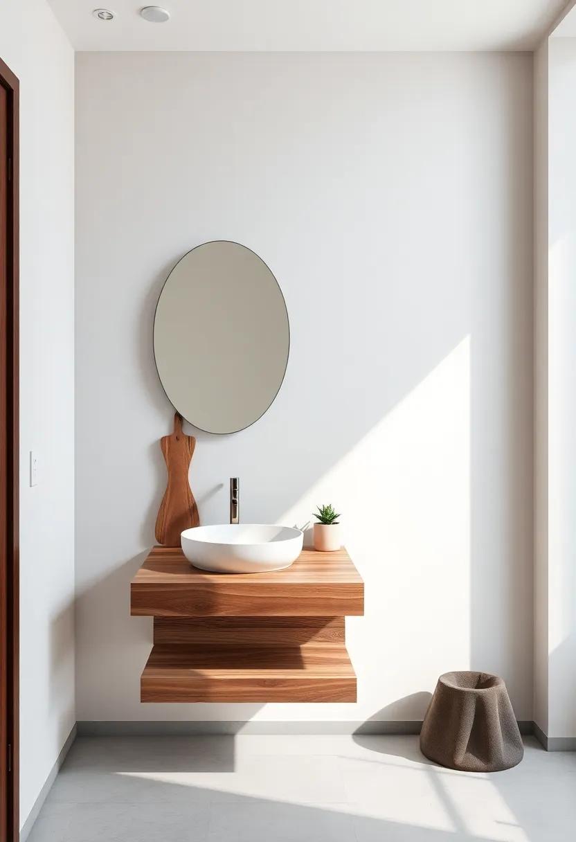 Floating Vanities: Install floating vanities made from reclaimed wood for a minimalist look that maximizes space and showcases craftsmanship