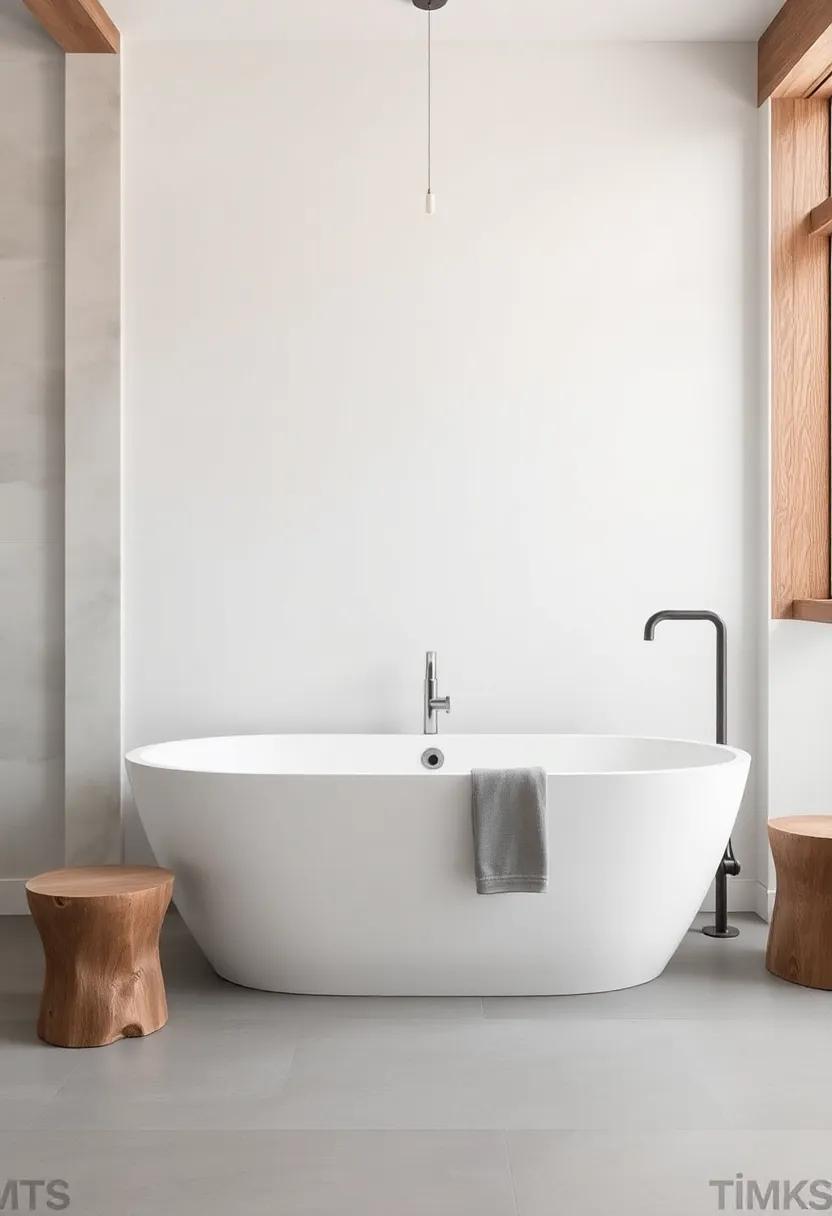 Freestanding Bathtubs: Choose a sleek,​ freestanding tub for a luxurious⁢ focal ⁤point that marries modern‌ design with rustic comfort