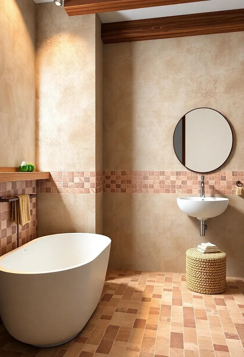 Mosaic‍ Tile designs: Use mosaic tiles in‌ earthy hues for an artistic touch that ties contemporary style with rustic charm