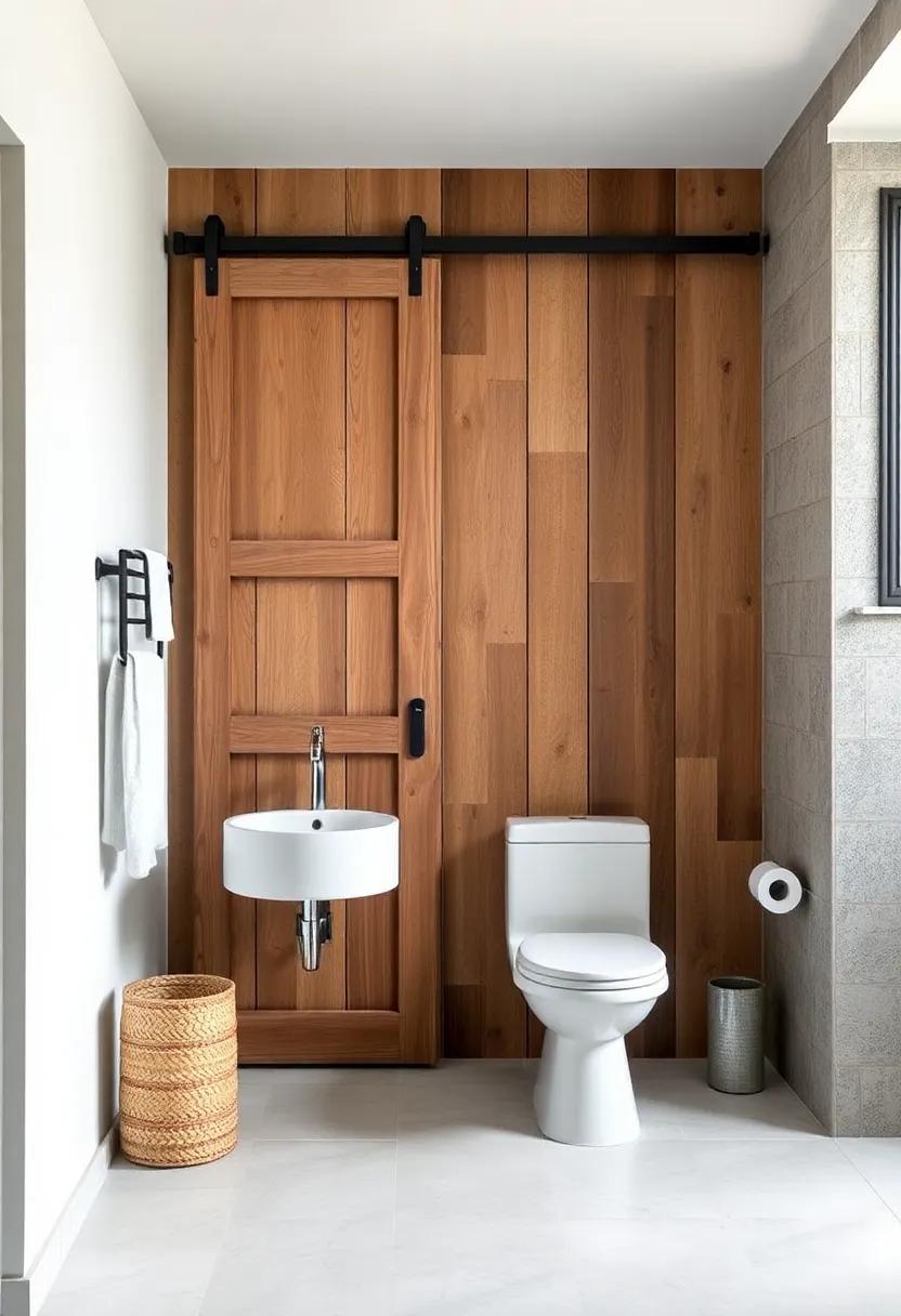 Repurposed Materials: Incorporate repurposed materials,such as ⁣barn doors ‌or reclaimed wood,to tell a story within the⁢ bathroom space
