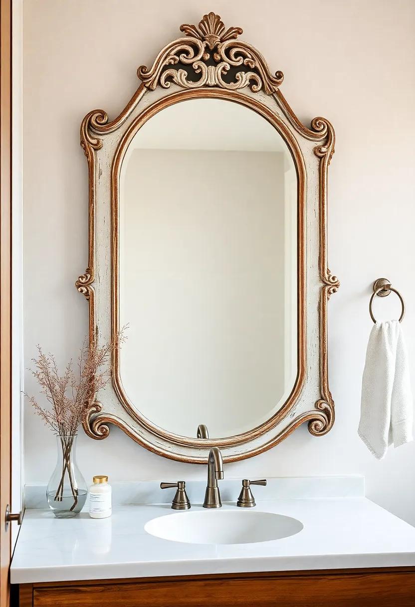 Vintage Mirrors: Hang a weathered or ornate mirror that serves as a statement piece,bridging the gap‍ between modern ⁣and ‍rustic aesthetics