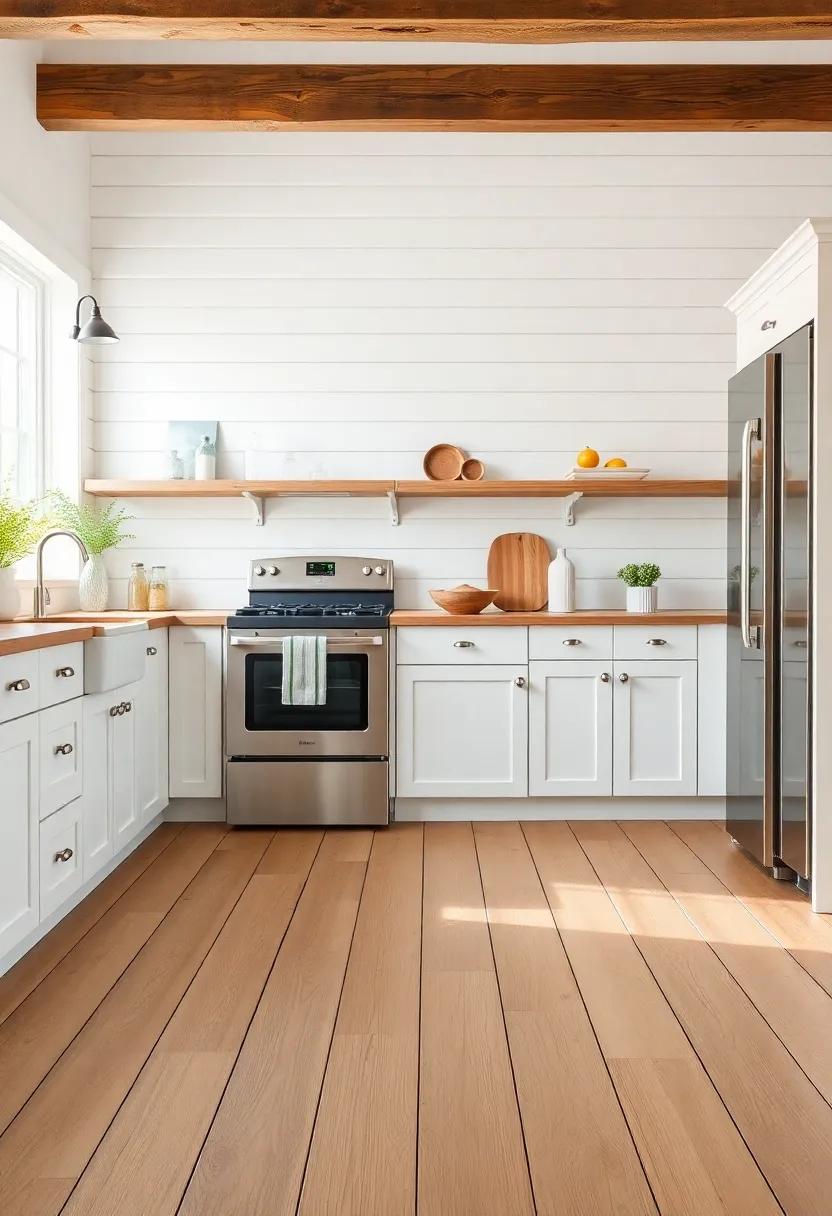 Serene Shiplap floors ⁤Offering Tranquility in Your Culinary ‍Retreat