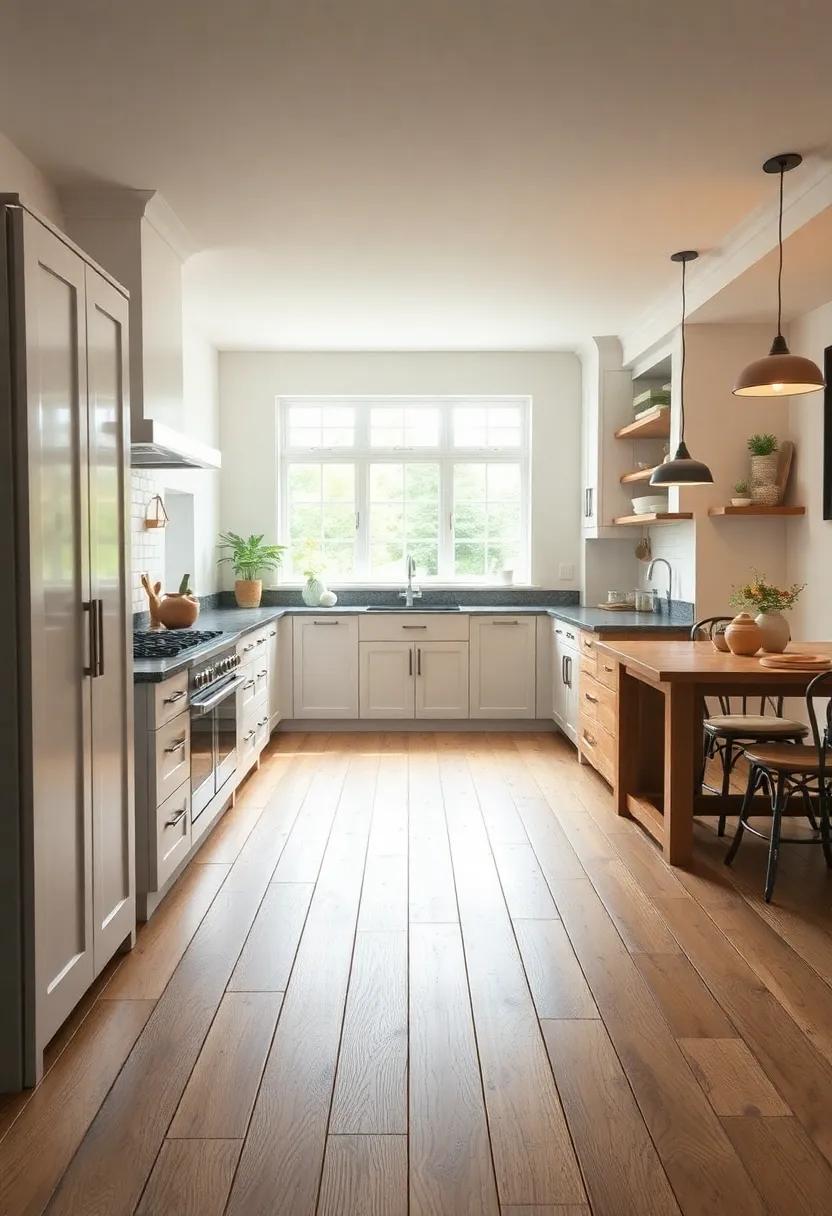 Warm Wood Planks Creating an Inviting Atmosphere in Country Kitchens