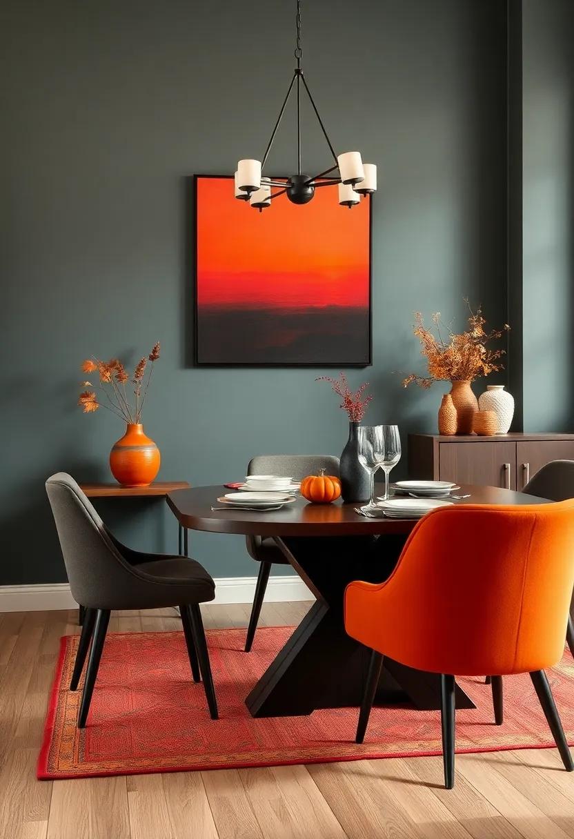 Embrace warm tones: Opt for a⁣ color palette ⁣of rust, burnt ‌orange, and deep burgundy to ​evoke the autumn ‌vibe