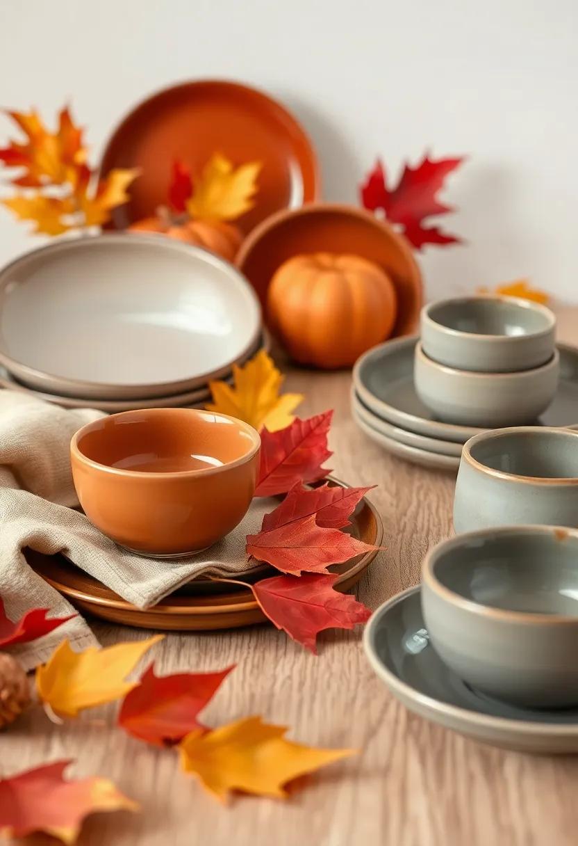 Seasonal tableware: Invest in dinnerware that‍ reflects the season, featuring earthy colors and patterns reminiscent of fallen leaves
