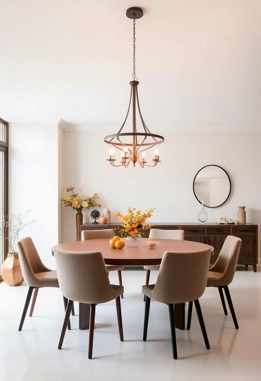 Elegant chandeliers: Hang a stylish chandelier that complements your decor,‍ casting a⁣ warm glow over⁤ your dining gatherings