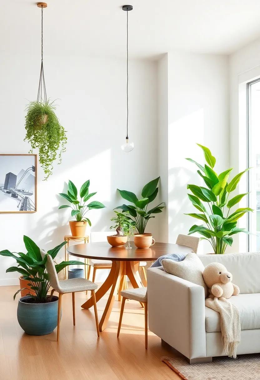 Plants for Freshness: Incorporate⁤ greenery in both zones,⁢ using⁢ potted plants or hanging ‍planters to‍ breathe life into ‍the ⁤combined area