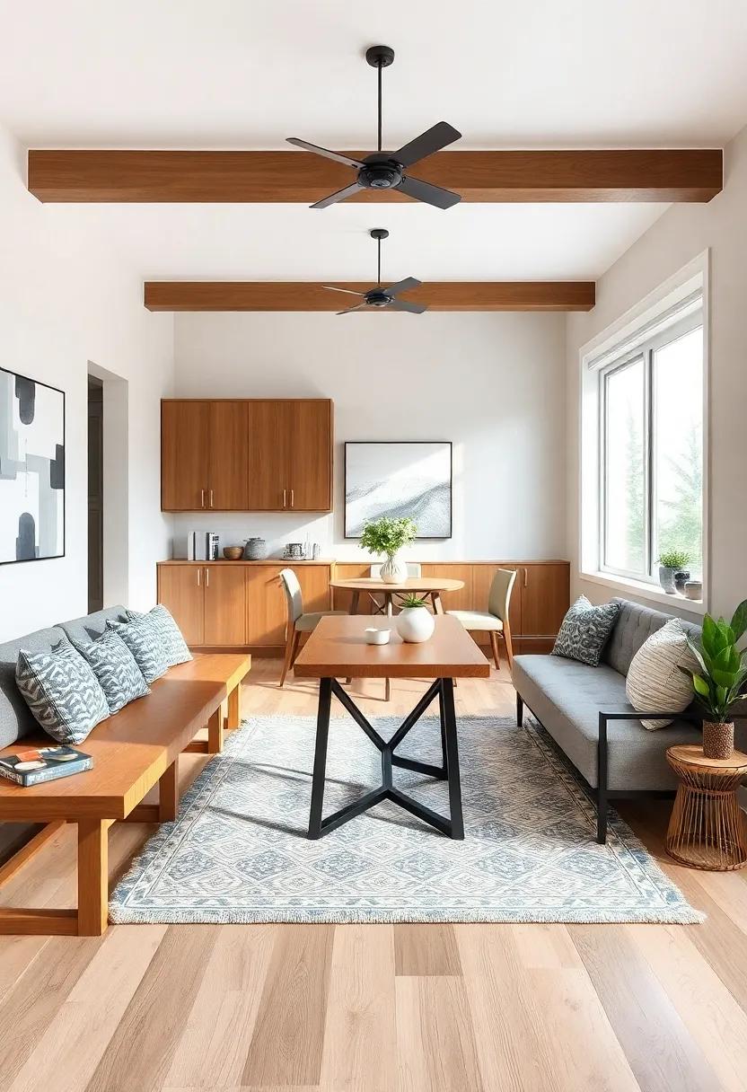 Versatile Seating: ⁣Incorporate benches‍ or stools that can easily be moved to ‌accommodate ⁢gatherings in both the​ dining and ‍living areas
