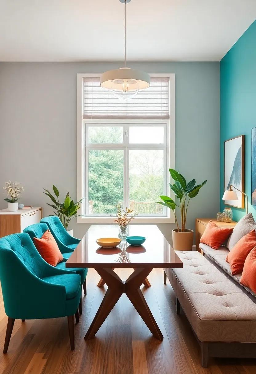 Stylish Table‌ Settings: Set the dining table with visually appealing tableware⁤ that ⁤complements⁢ your ‌living room’s aesthetic to create a harmonious look