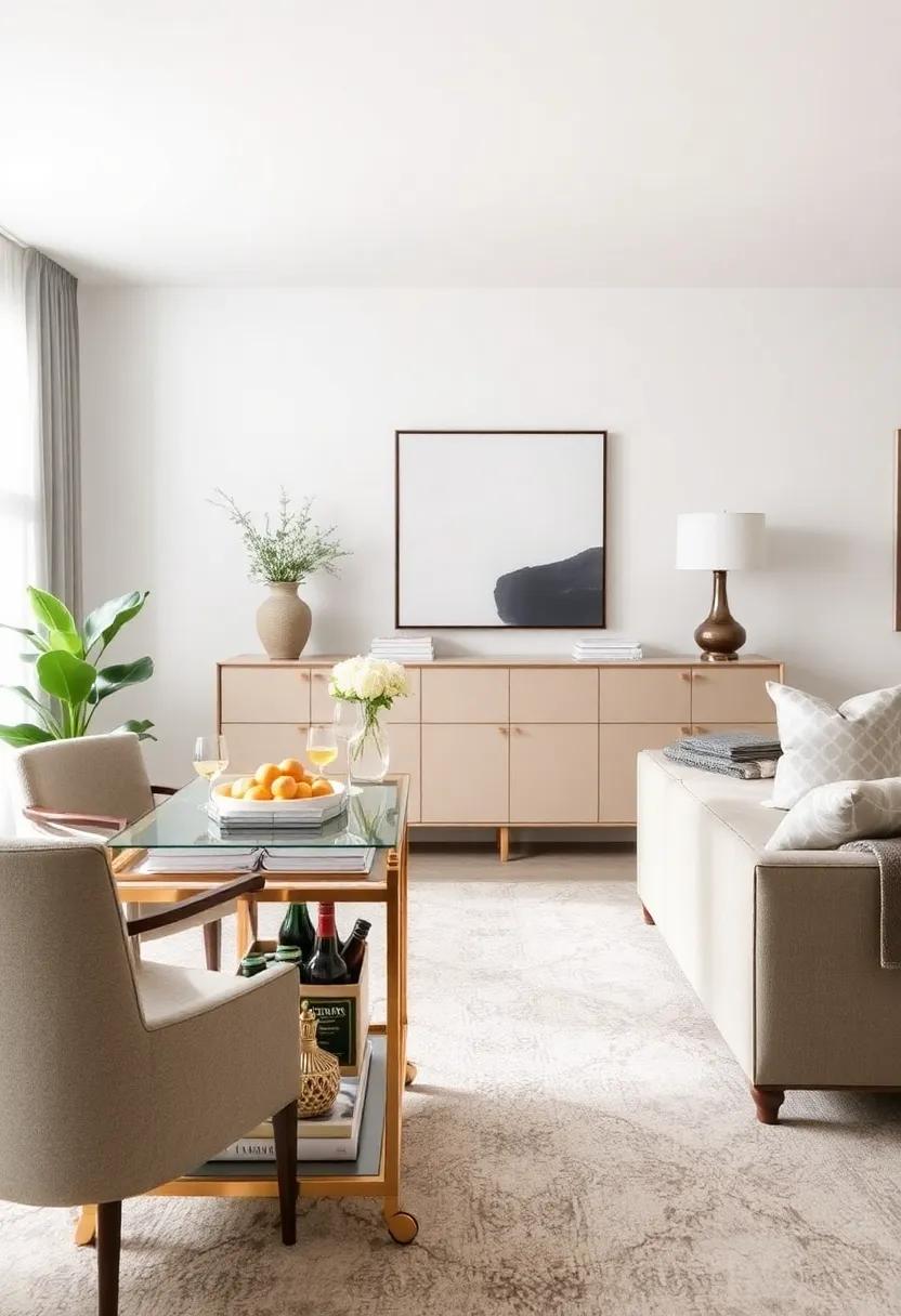 Elevated Dining Experience: Consider⁣ a bar cart⁢ or⁤ console table that serves as a ​stylish buffet or drink station⁢ during meals or⁣ gatherings