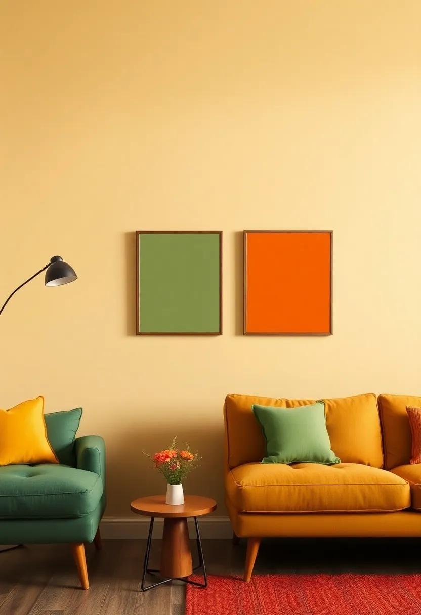 Retro Revival:⁣ Embrace nostalgia with mustard yellow,avocado green,and burnt orange,bringing a ⁤playful vintage vibe to your⁢ space