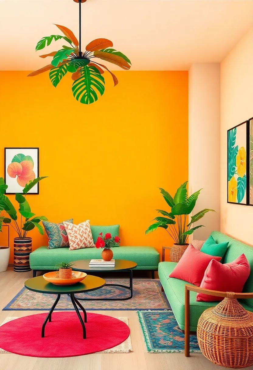 Tropical Paradise: Infuse​ your room with vibrant coral, lush green, and sunny⁣ yellow for a lively atmosphere ⁣that celebrates ‌the spirit⁣ of summer year-round