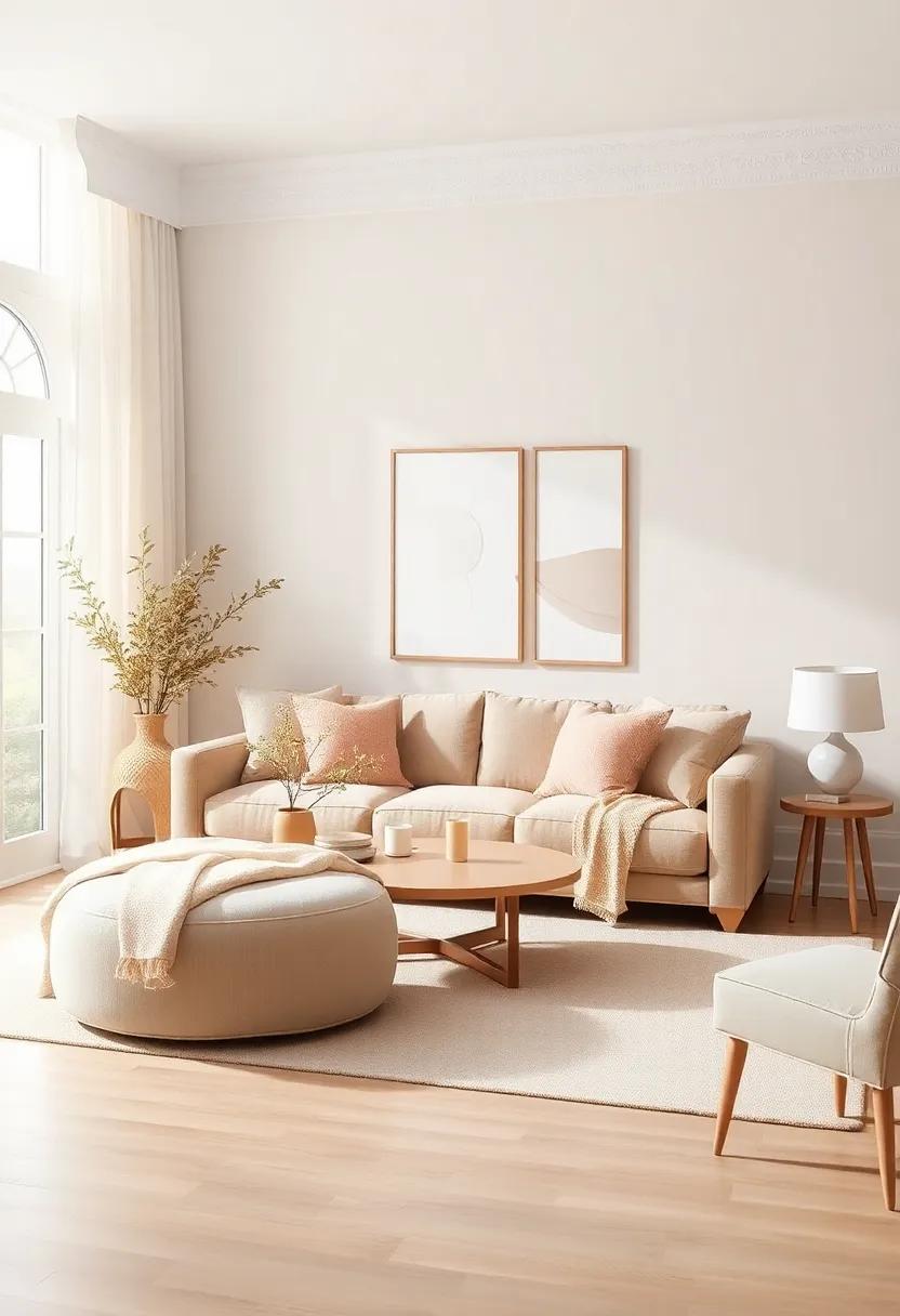 soft ⁤Neutrals: Layer soft taupes, creamy whites, and gentle blush⁢ for a calm and ⁣inviting ⁣atmosphere that feels both‍ elegant and relaxing