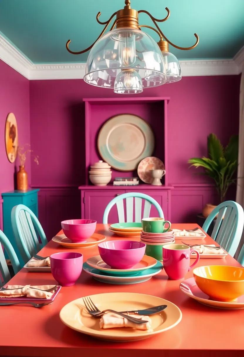 Coordinated Dinnerware Sets: Invest in a set of‌ dinnerware that features various⁢ vibrant hues, allowing for a fun mix-and-match dining experience