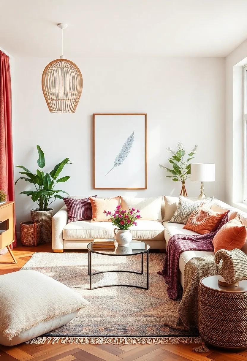 artful Arrangements: Curating Textiles for a Stunning ‌Living Room Display