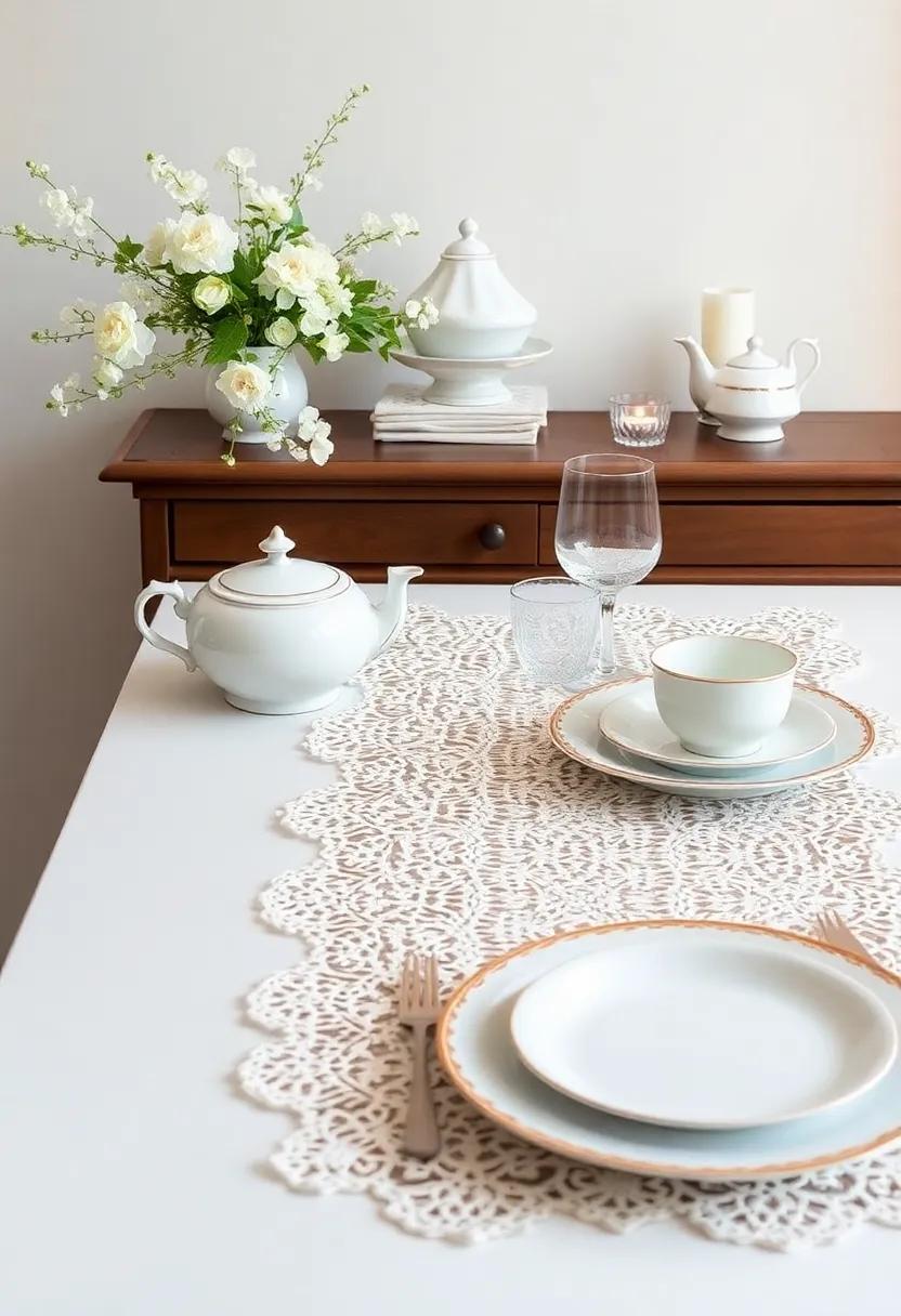 Vintage Glam:‍ Incorporate vintage lace table ⁣runners alongside antique china⁢ for a nostalgic touch⁣ that ⁣sparkles with charm and character