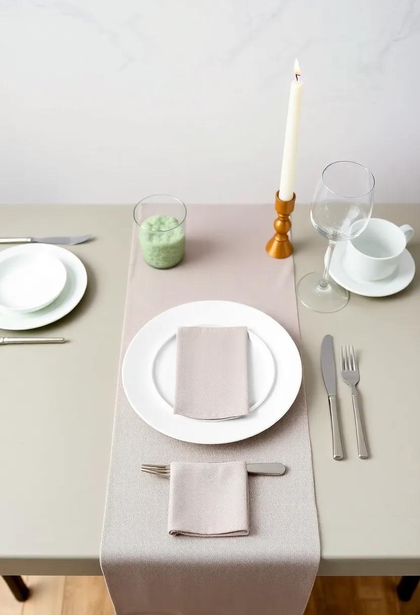 Color Coordination: Opt for a monochromatic table runner paired with⁤ matching dinnerware to establish a refined ⁣and cohesive look