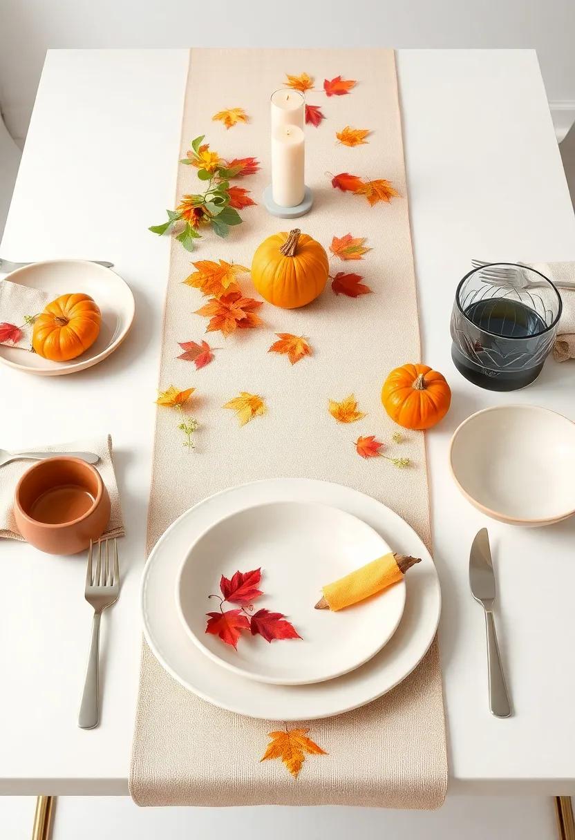 seasonal ​Celebration: Design ⁢your table⁢ around the season⁤ with a ‌vibrant⁣ autumn-themed table runner and complementary‌ earthenware for harvest gatherings