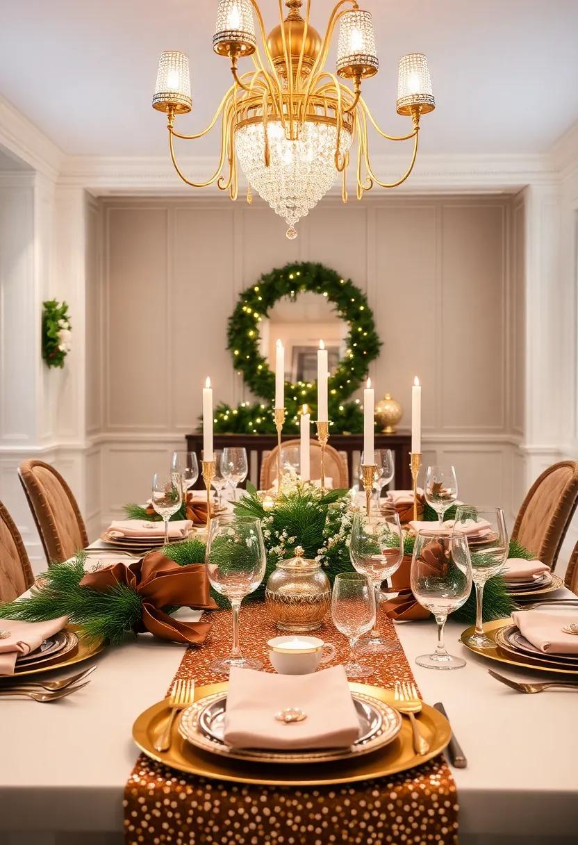 Glittering Gatherings: Use metallic accents like gold ⁤and silver⁢ tableware, ‍sparkling candle⁢ holders, ‌and sequined table‍ runners for a luxurious holiday feel