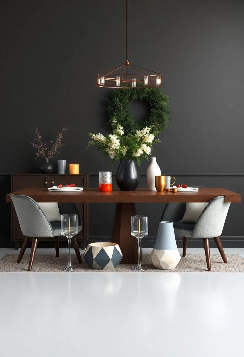 Geometric Gatherings:⁢ Use modern designs in tableware and décor featuring geometric shapes and patterns ⁣to add​ an edgy flair to your holiday feast